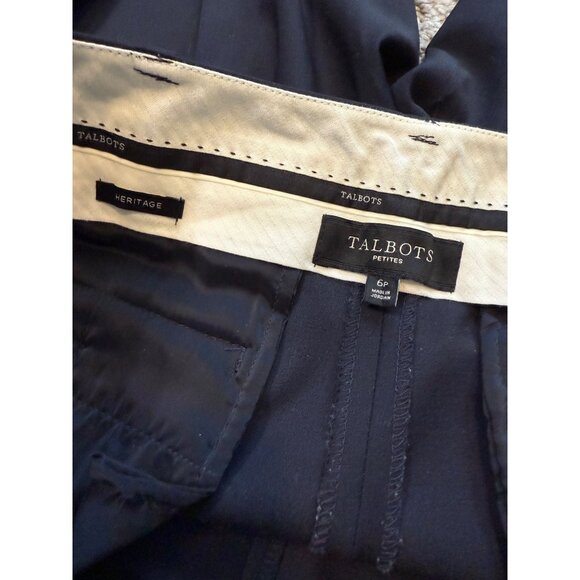 Talbots Heritage Womens Dress Pants 6P Petite Black Wool Blend Office - Picture 6 of 7